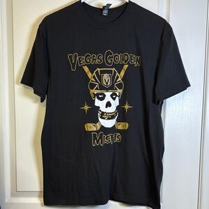 Vegas Golden Knights Black VGK Hockey V-Neck Misfits Size Large EUC #2626